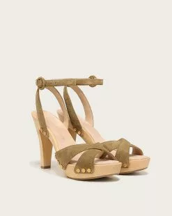 Veronica Beard Lamont Platform Sandal -Veronica Beard Sales 2023 I5746L1 KHAKI PRODUCT 02