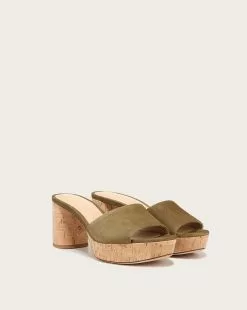 Veronica Beard Dali Block-Heel Sandal -Veronica Beard Sales 2023 I5777L4 KHAKI PRODUCT 02