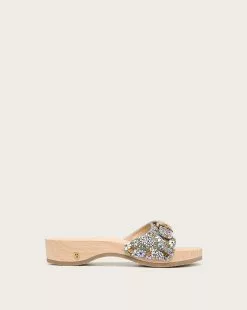 Veronica Beard Original Printed-Canvas Slide Sandal