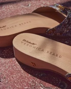 Veronica Beard Original Printed-Canvas Slide Sandal -Veronica Beard Sales 2023 I6467F2 FORESTGREEN PRODUCT 07