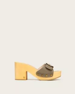 Veronica Beard Hula Canvas Block-Heel Sandal