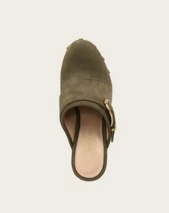 Veronica Beard Alek Platform Clog -Veronica Beard Sales 2023 I6738L3 ALEKCLOG KHAKI PRODUCT 03