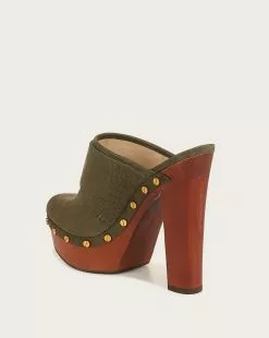 Veronica Beard Alek Platform Clog -Veronica Beard Sales 2023 I6738L3 ALEKCLOG KHAKI PRODUCT 04