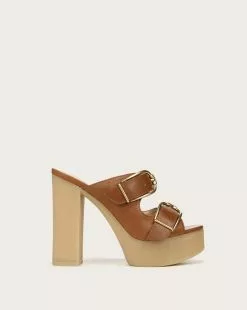 Veronica Beard Garrick Leather Platform Sandal