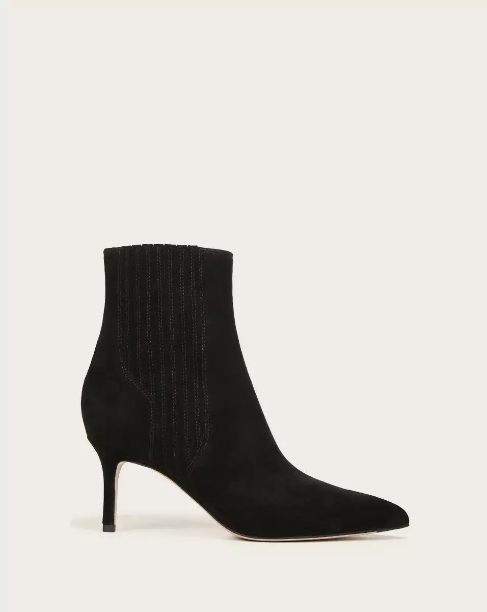 Veronica Beard Lisa Mid-Heel Suede Bootie 1 Veronica Beard Lisa Mid-Heel Suede Bootie