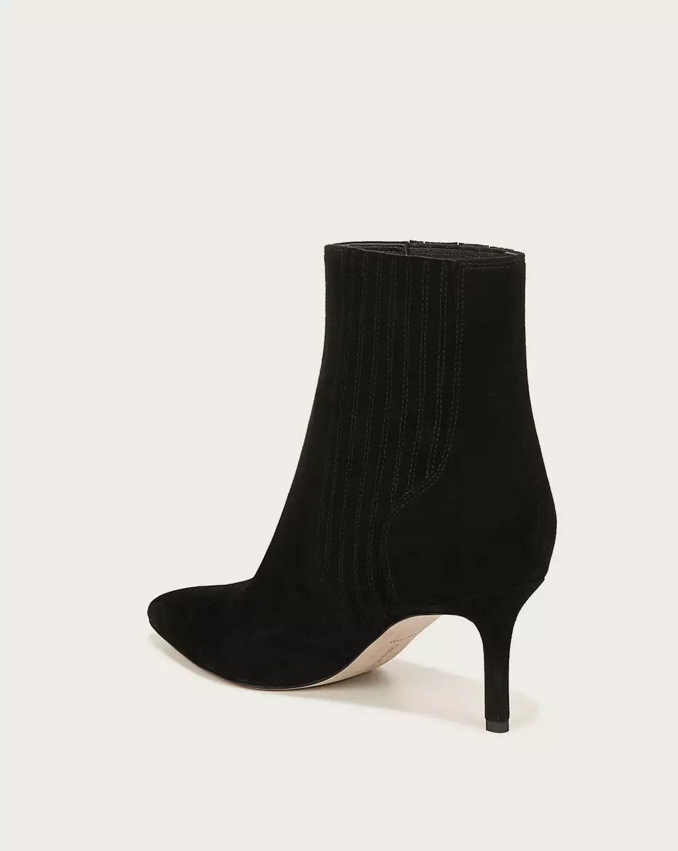 Veronica Beard Lisa Mid-Heel Suede Bootie 4 Veronica Beard Lisa Mid-Heel Suede Bootie - Image 4