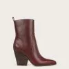 Veronica Beard Logan Leather Bootie -Veronica Beard Sales 2023 I6811L1 LOGAN MERLOT PRODUCT 01