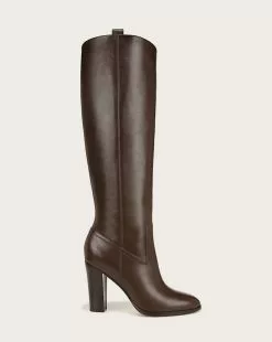 Veronica Beard Vesper Leather Knee-High Boot | Wide Calf