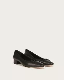 Veronica Beard Cecile Leather Ballet Pump -Veronica Beard Sales 2023 I7911L5 CECILE BLACK PRODUCT 02