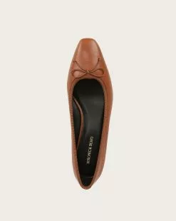 Veronica Beard Cecile Leather Ballet Pump -Veronica Beard Sales 2023 I7911L5 CECILE CARAMEL PRODUCT 03