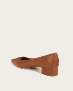 Veronica Beard Cecile Leather Ballet Pump -Veronica Beard Sales 2023 I7911L5 CECILE CARAMEL PRODUCT 04