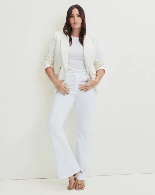 Veronica Beard Beverly Skinny-Flare Jean | Extended -Veronica Beard Sales 2023 J22024460644WHi WHT PRODUCT 01