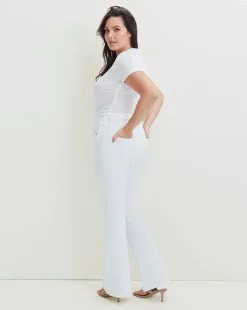 Veronica Beard Beverly Skinny-Flare Jean | Extended -Veronica Beard Sales 2023 J22024460644WHi WHT PRODUCT 03