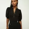 Veronica Beard Coralee Puff-Sleeve Top -Veronica Beard Sales 2023 J2208JY0200831 BLK PRODUCT 01