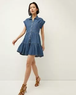 Veronica Beard Trisha Chambray Dress