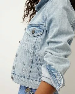 Veronica Beard Cara Jean Jacket -Veronica Beard Sales 2023 J23041680703GH GOLDENHOUR PRODUCT 03