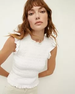 Veronica Beard Wyles Smocked Tank