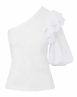 Veronica Beard Diantha One-Shoulder Top -Veronica Beard Sales 2023 J2304JY74S0592