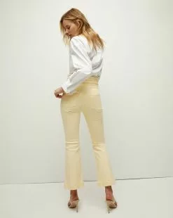 Veronica Beard Carson Kick-Flare Jean | Double-Braid Waistband -Veronica Beard Sales 2023 J23054461037PY PALEYELLOW PRODUCT 04 eddc3201 8d3c 4526 b6c4 65dc82f9a53b