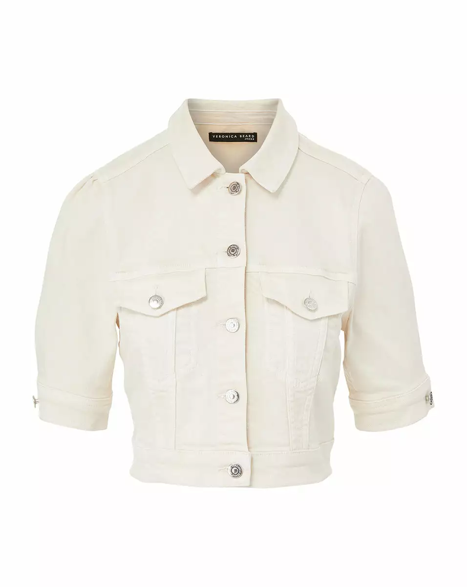 Veronica Beard Raina Short-Sleeved Denim Jacket 5 Veronica Beard Raina Short-Sleeved Denim Jacket - Image 5