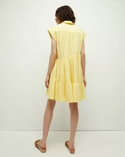 Veronica Beard Harrow Tiered Dress -Veronica Beard Sales 2023 J2305CO102S0623 PALEYELLOW PRODUCT 04