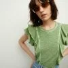 Veronica Beard Bea Ruffle Tee -Veronica Beard Sales 2023 J2305JY0070051 LIGHTCACTUS PRODUCT 01