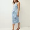 Veronica Beard Odeon Ribbed Dress -Veronica Beard Sales 2023 J2305JY020S0495 LAKEBLUE PRODUCT 01