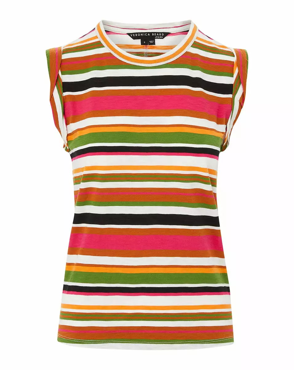 Veronica Beard Dree Striped Muscle Tee 4 Veronica Beard Dree Striped Muscle Tee - Image 4