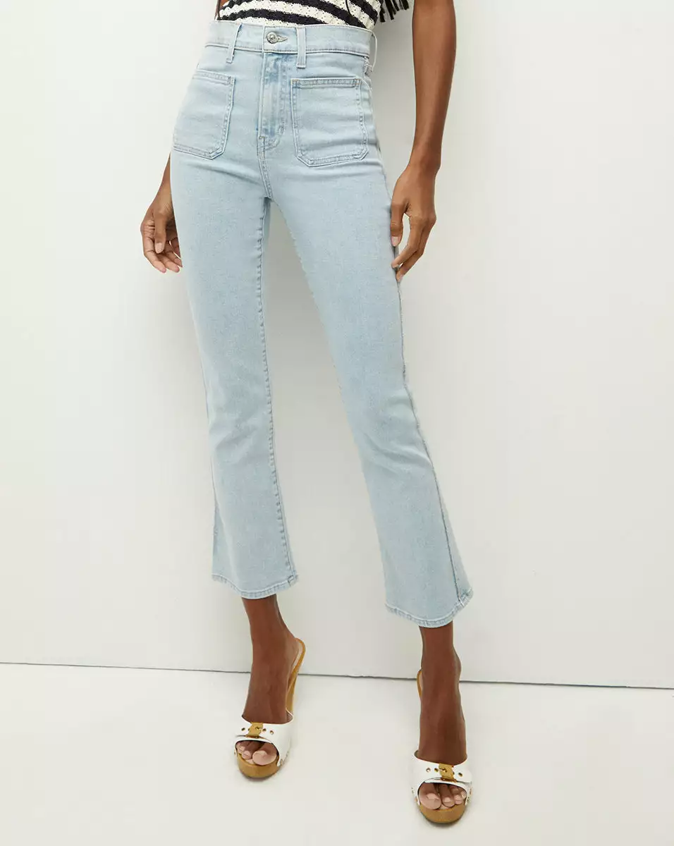 Veronica Beard Carly Kick-Flare Jean | Patch Pockets 2 Veronica Beard Carly Kick-Flare Jean | Patch Pockets - Image 2