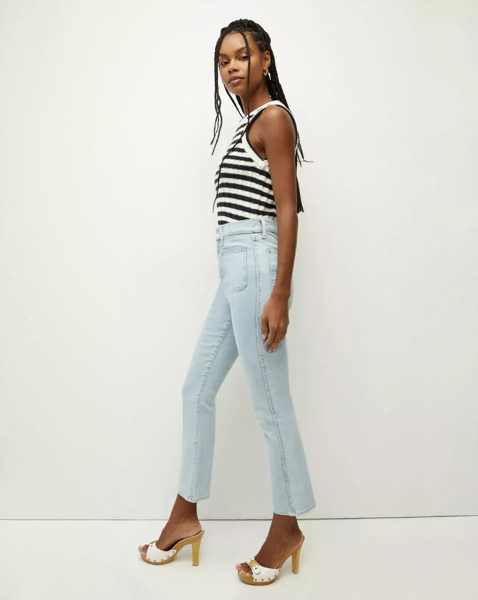 Veronica Beard Carly Kick-Flare Jean | Patch Pockets 4 Veronica Beard Carly Kick-Flare Jean | Patch Pockets - Image 4