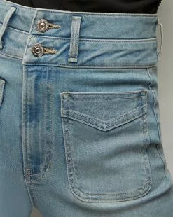 Veronica Beard Beverly Skinny-Flare Jean | Curved Back Yoke -Veronica Beard Sales 2023 J23064850644SV SILVERSURFER PRODUCT 03