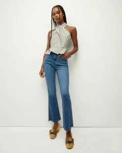 Veronica Beard Carson Kick-Flare Jean | Raw Hem