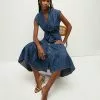 Veronica Beard Arnetta Denim Dress -Veronica Beard Sales 2023 J23067101238CF CORNFLOWER PRODUCT 01