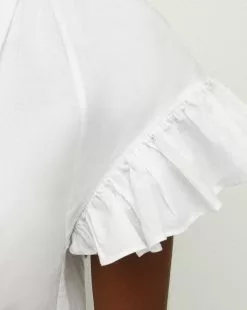 Veronica Beard Milly Cotton Shirt -Veronica Beard Sales 2023 J2306CO1000958 WHITE PRODUCT 03
