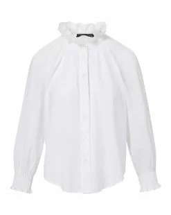 Veronica Beard Calisto Cotton Shirt -Veronica Beard Sales 2023 J2306CO100S0284 WHIT