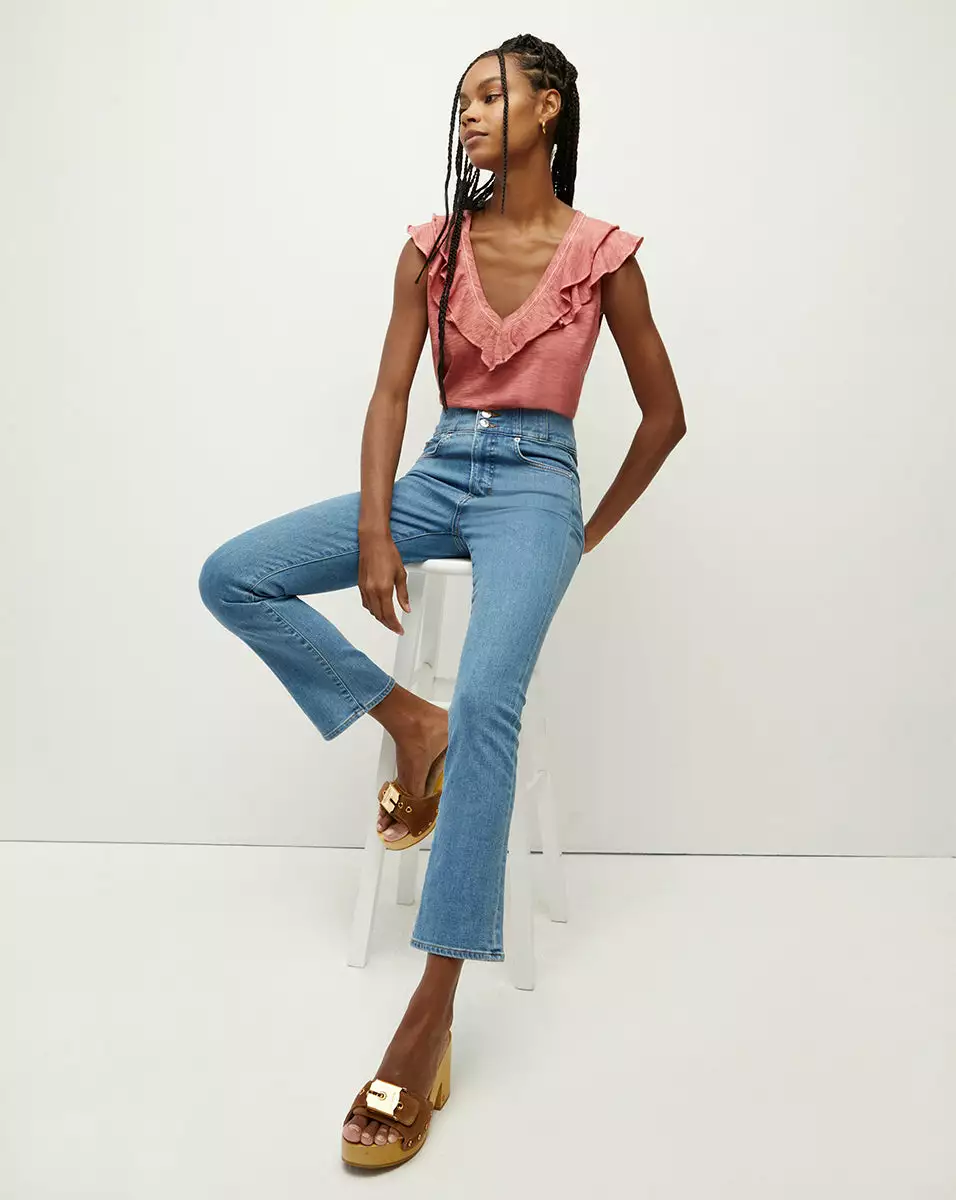 Veronica Beard Ellerie Ruffled Cotton Tee 2 Veronica Beard Ellerie Ruffled Cotton Tee - Image 2