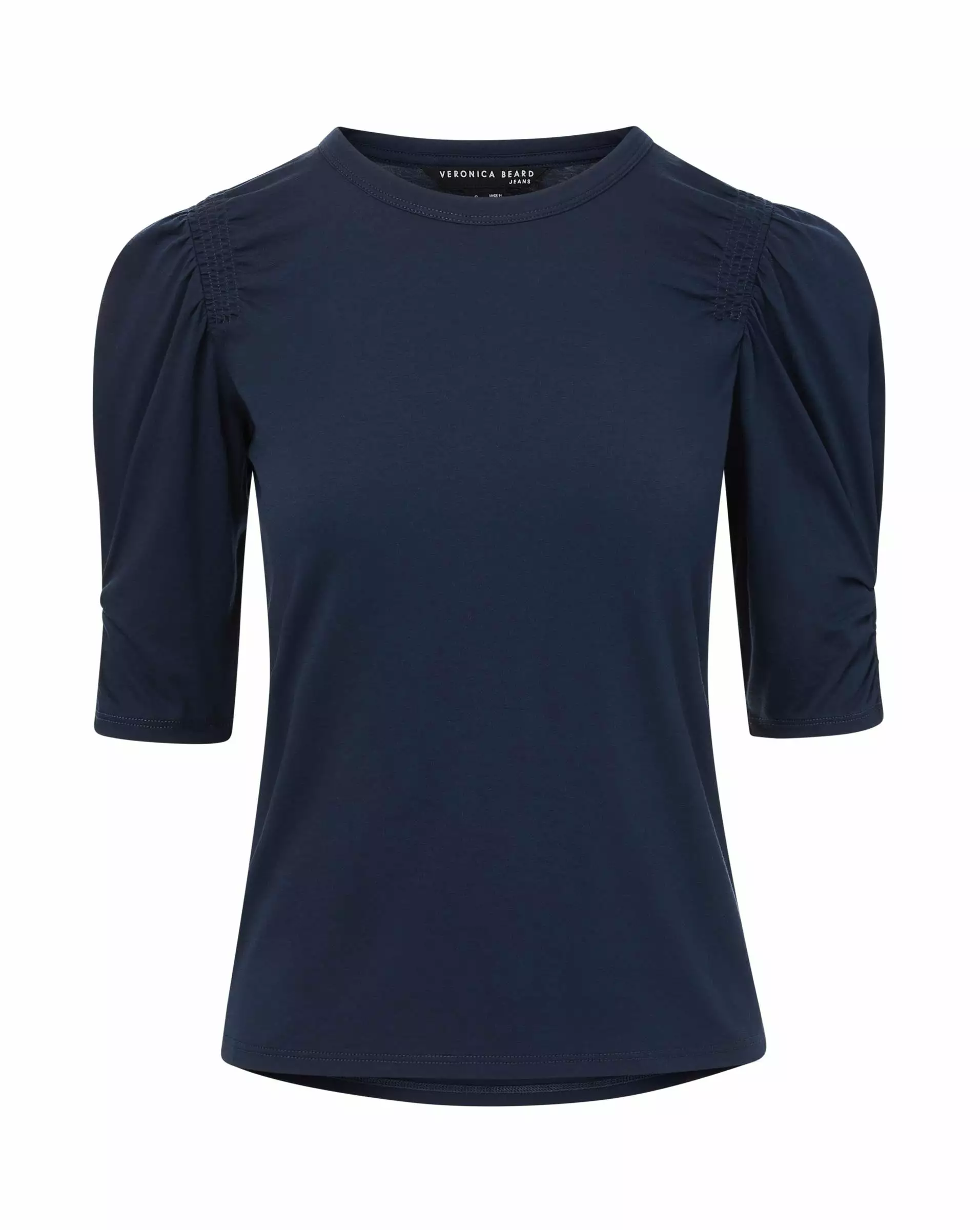 Veronica Beard Jessa Puff-Sleeve Cotton Tee 4 Veronica Beard Jessa Puff-Sleeve Cotton Tee - Image 4