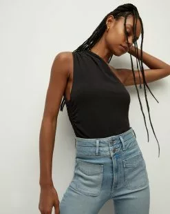 Veronica Beard Aziza One-Shoulder Top