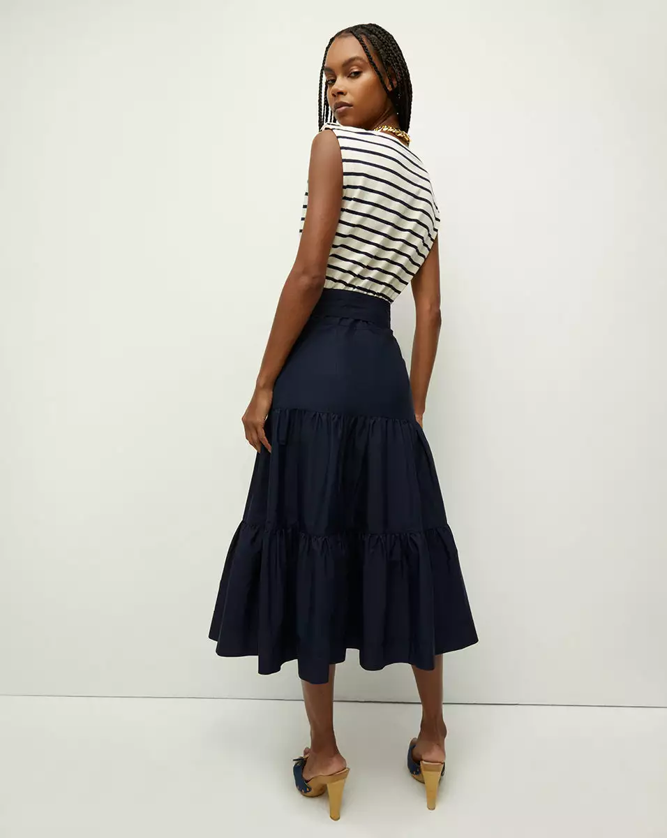 Veronica Beard Pazila Striped Mixed-Media Dress 3 Veronica Beard Pazila Striped Mixed-Media Dress - Image 3