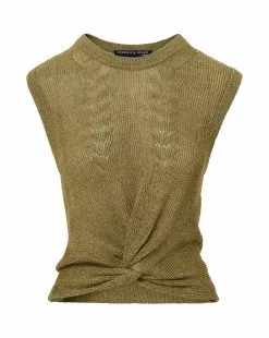 Veronica Beard Kellen Twist-Front Sweater -Veronica Beard Sales 2023 J2306KD1780063P ARMY 6185961b 9192 4573 af16 8d8a5b49aaa5