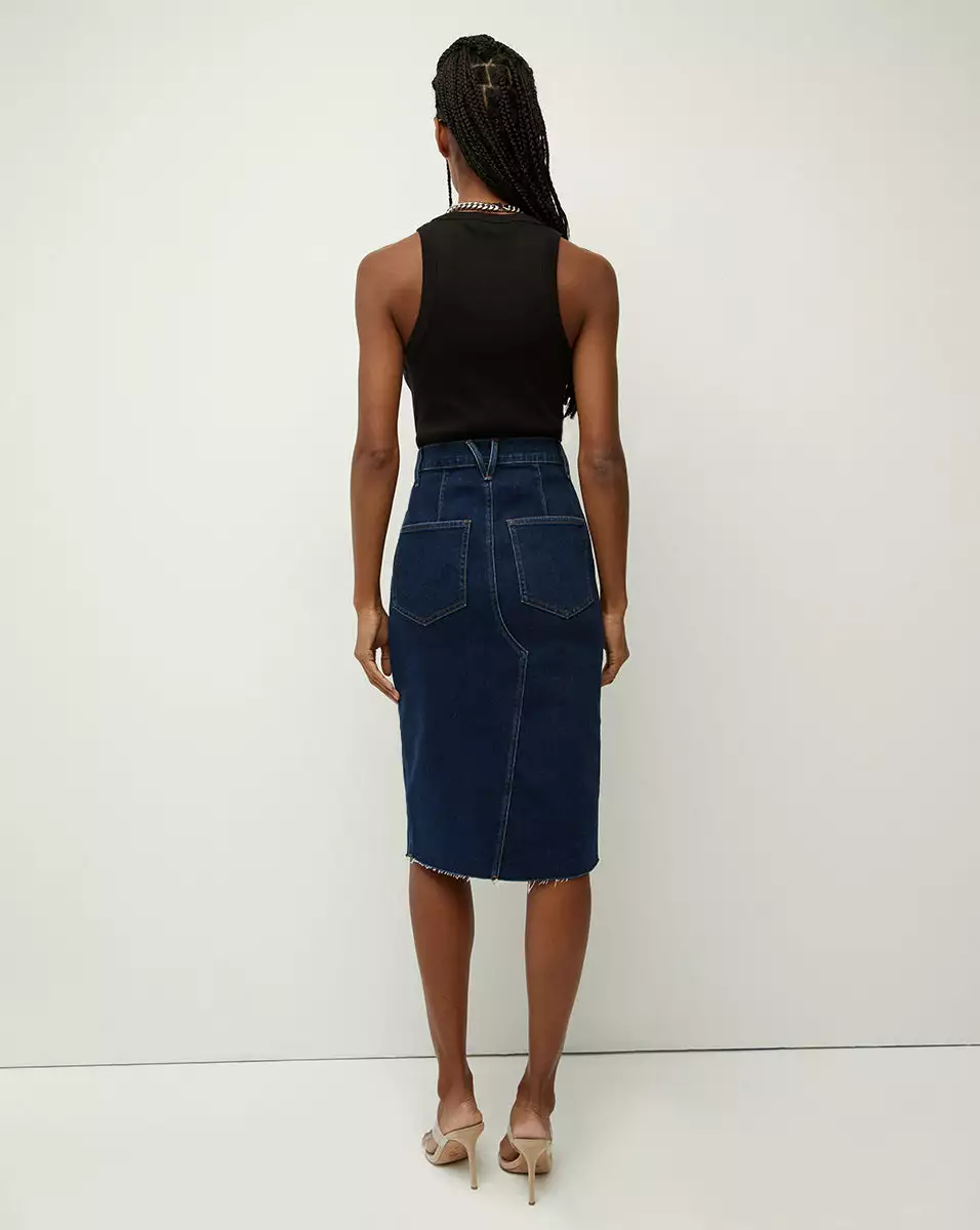 Veronica Beard Breves Denim Midi Skirt 4 Veronica Beard Breves Denim Midi Skirt - Image 4