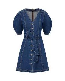 Veronica Beard Mauli Denim Dress -Veronica Beard Sales 2023 J23077121223CF CORNFLOWER