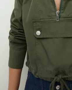 Veronica Beard Kaeli Half-Zip Anorak -Veronica Beard Sales 2023 J23079011217AG ARMYGREEN PRODUCT 03