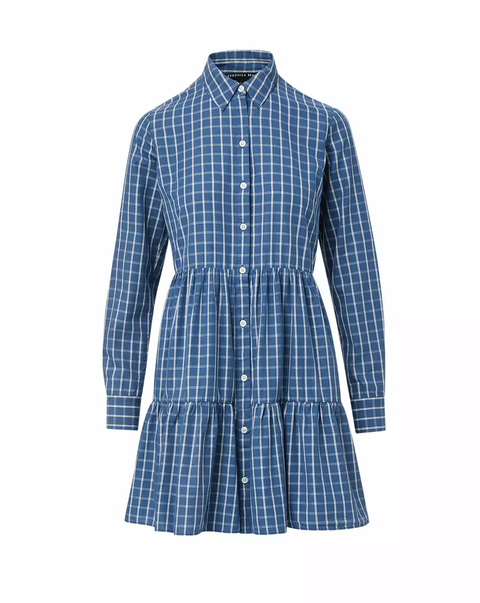 Veronica Beard Jemila Plaid Cotton Shirtdress 5 Veronica Beard Jemila Plaid Cotton Shirtdress - Image 5