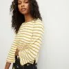 Veronica Beard Hovey Striped Top -Veronica Beard Sales 2023 J2307JY86S0593 SAFFRON OFFWHITE PRODUCT 01