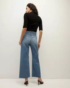 Veronica Beard Taylor Cropped Wide-Leg Jean -Veronica Beard Sales 2023 J23081681152WD WANDERDUST PRODUCT 04