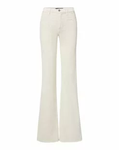 Veronica Beard Crosbie Corduroy Slim Wide-Leg Pant -Veronica Beard Sales 2023 J23083580827EC ECRU