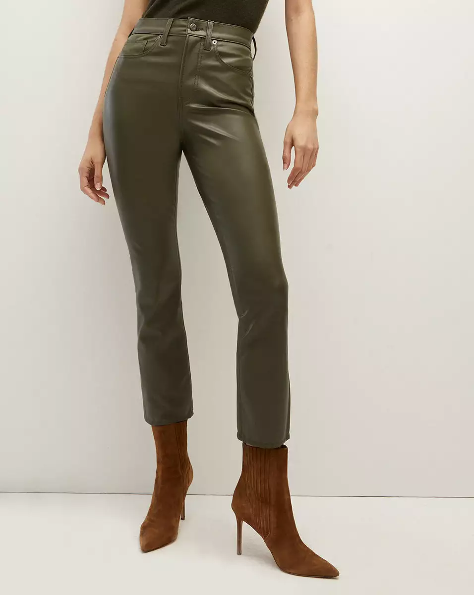 Veronica Beard Carly Kick-Flare Vegan Leather Pant 2 Veronica Beard Carly Kick-Flare Vegan Leather Pant - Image 2