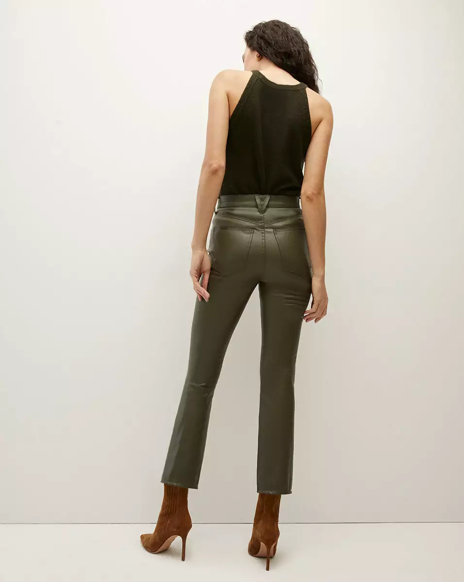 Veronica Beard Carly Kick-Flare Vegan Leather Pant 4 Veronica Beard Carly Kick-Flare Vegan Leather Pant - Image 4