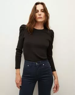 Veronica Beard Britney Puff-Sleeved Top